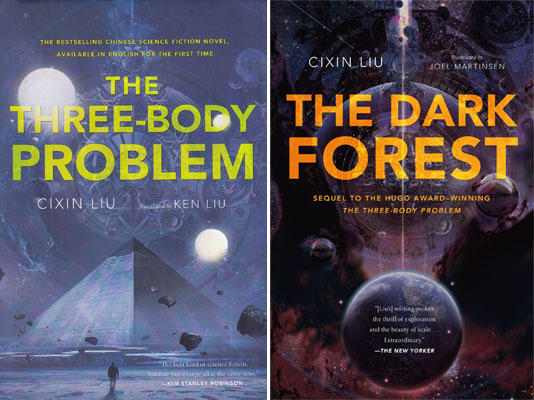 <i>The Three Body Problem</i> and <i>The Dark Forest</i> by Liu Cixin, translated by Ken Liu and Joel Martinsen