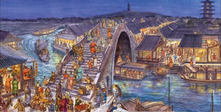 “China Through Time: A 2,500 year journey along the world’s greatest canal”, illustrated by Du Fei