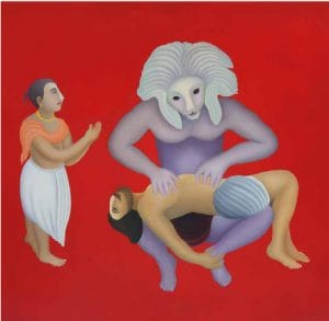Narasimha Slays the Demon Hiranyakasipu