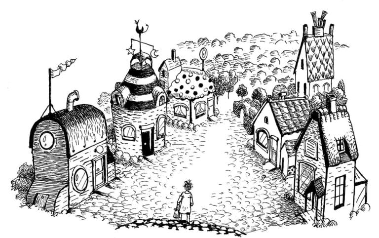 “The Village Beyond the Mist” by Sachiko Kashiwaba