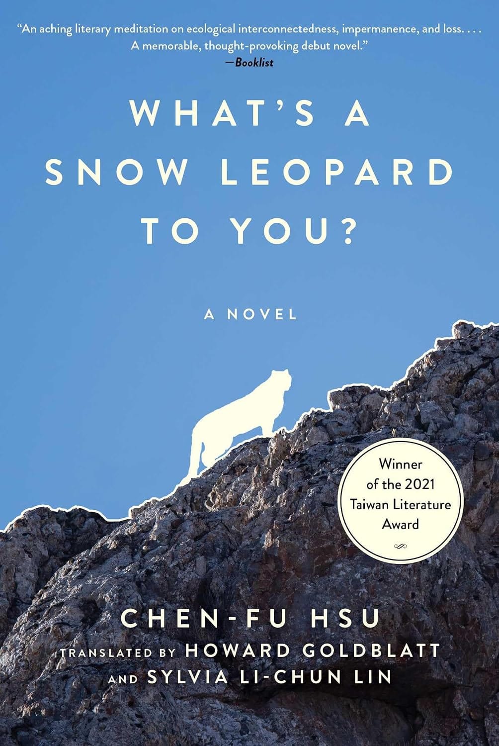 The cover of “What's a Snow Leopard to You?” by Chen-Fu Hsu